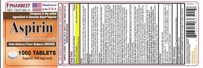 Aspirin 325 mg Tablet (Ulai Aspirin 325 mg Tab   1000 Ct. Label)